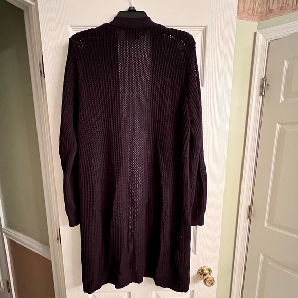Ann Taylor Mesh Stitch Open Front Cardigan - Picture 3 of 7